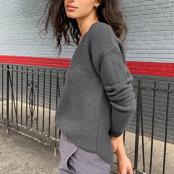 Aritzia Wilfred Free Dark Grey Wolter Knit size xxs - Picture 4 of 6